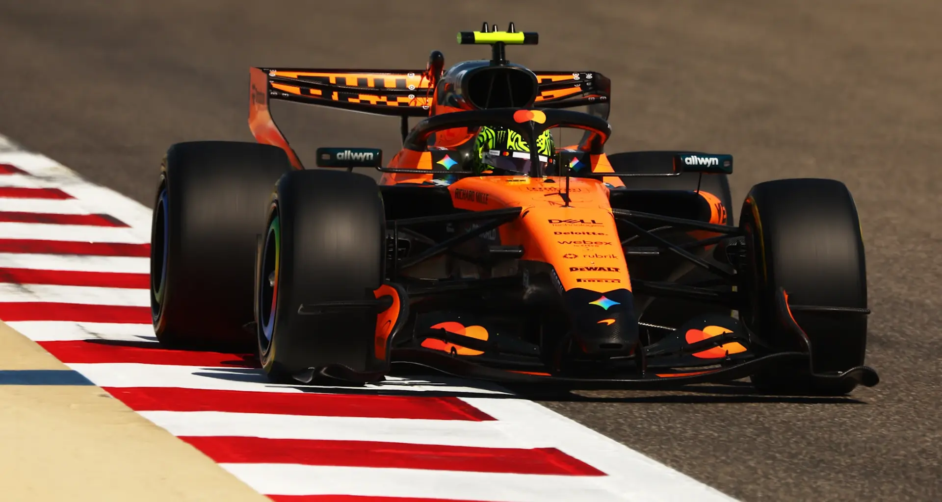 BAHRAIN, BAHRAIN - FEBRUARY 13: Oscar Piastri of Australia driving the (81) McLaren MCL40 Mercedes