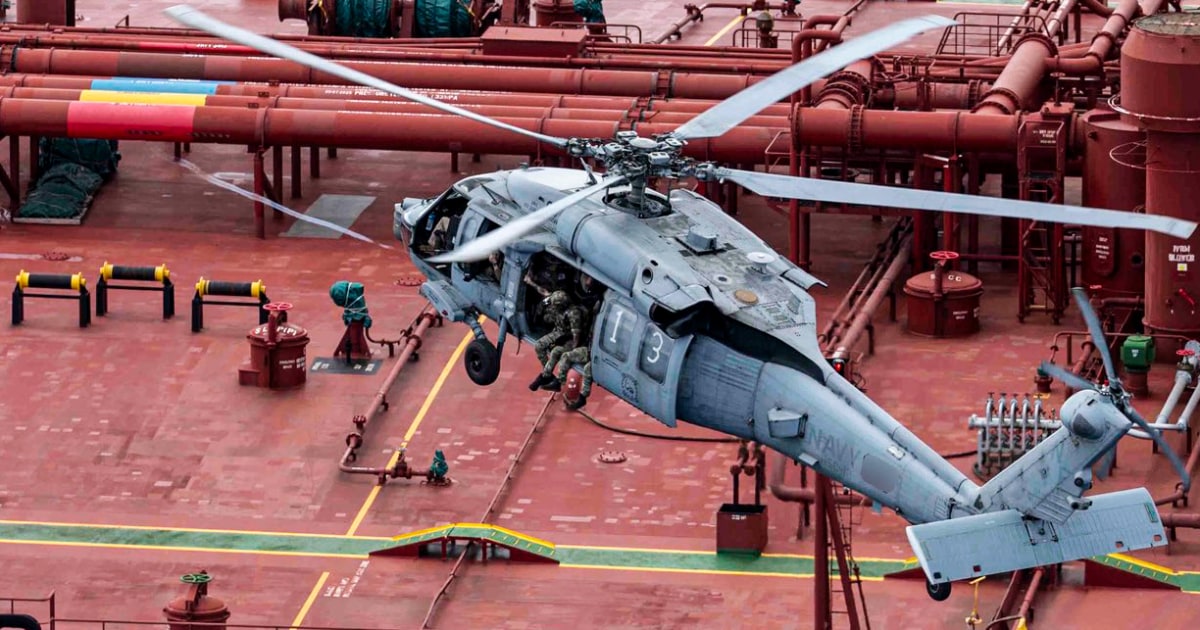 U.S. military boards another oil tanker in Indian Ocean after tracking it from the Caribbean