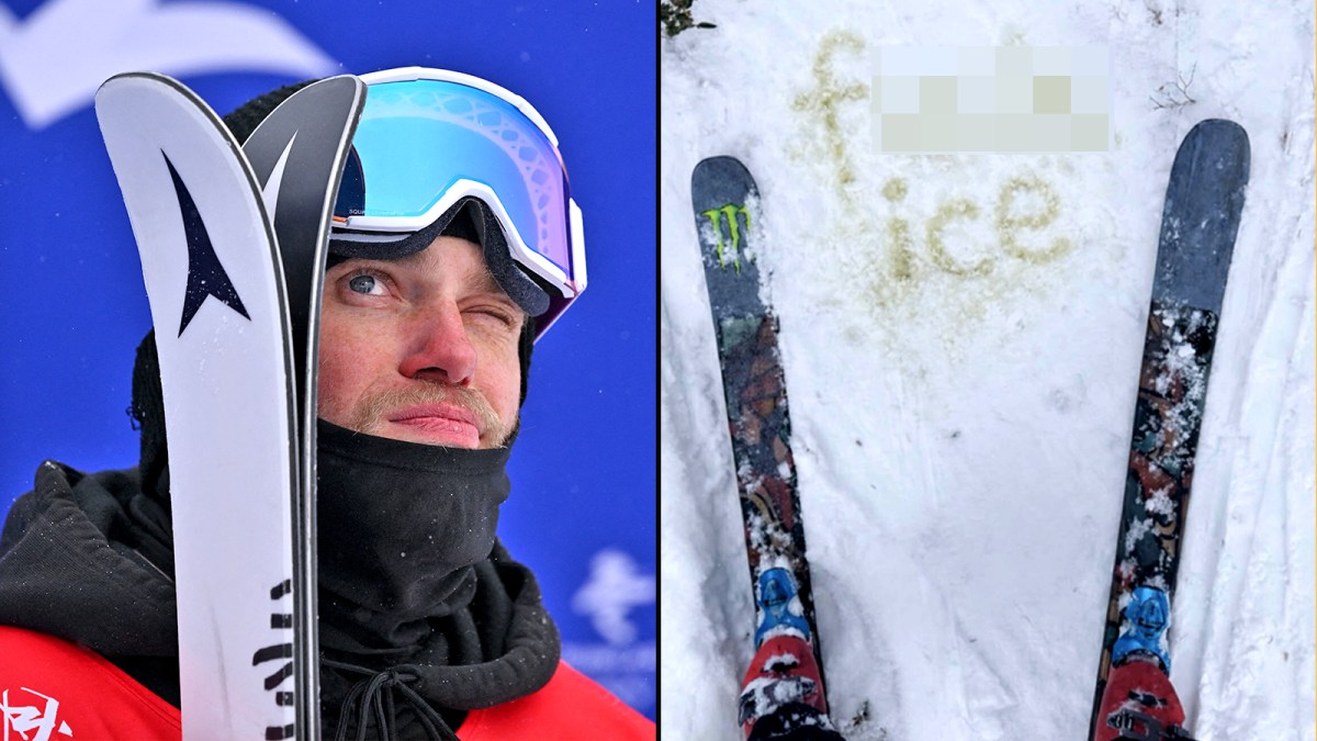 GB skier avoids censure for writing ‘f*** ICE’ in snow ‘with urine’