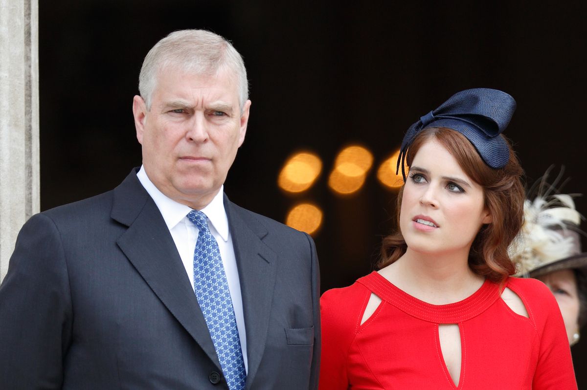 LONDON, UNITED KINGDOM - JUNE 10: (EMBARGOED FOR PUBLICATION IN UK NEWSPAPERS UNTIL 48 HOURS AFTER CREATE DATE AND TIME) Prince Andrew, Duke of York, Princess Eugenie and Princess Beatrice attend a national service of thanksgiving to mark Queen Elizabeth II's 90th birthday at St Paul's Cathedral on June 10, 2016 in London, England. (Photo by Max Mumby/Indigo/Getty Images)