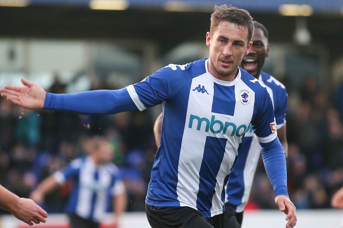 Patrick Lacey, also known as Paddy, in action for Chester FC