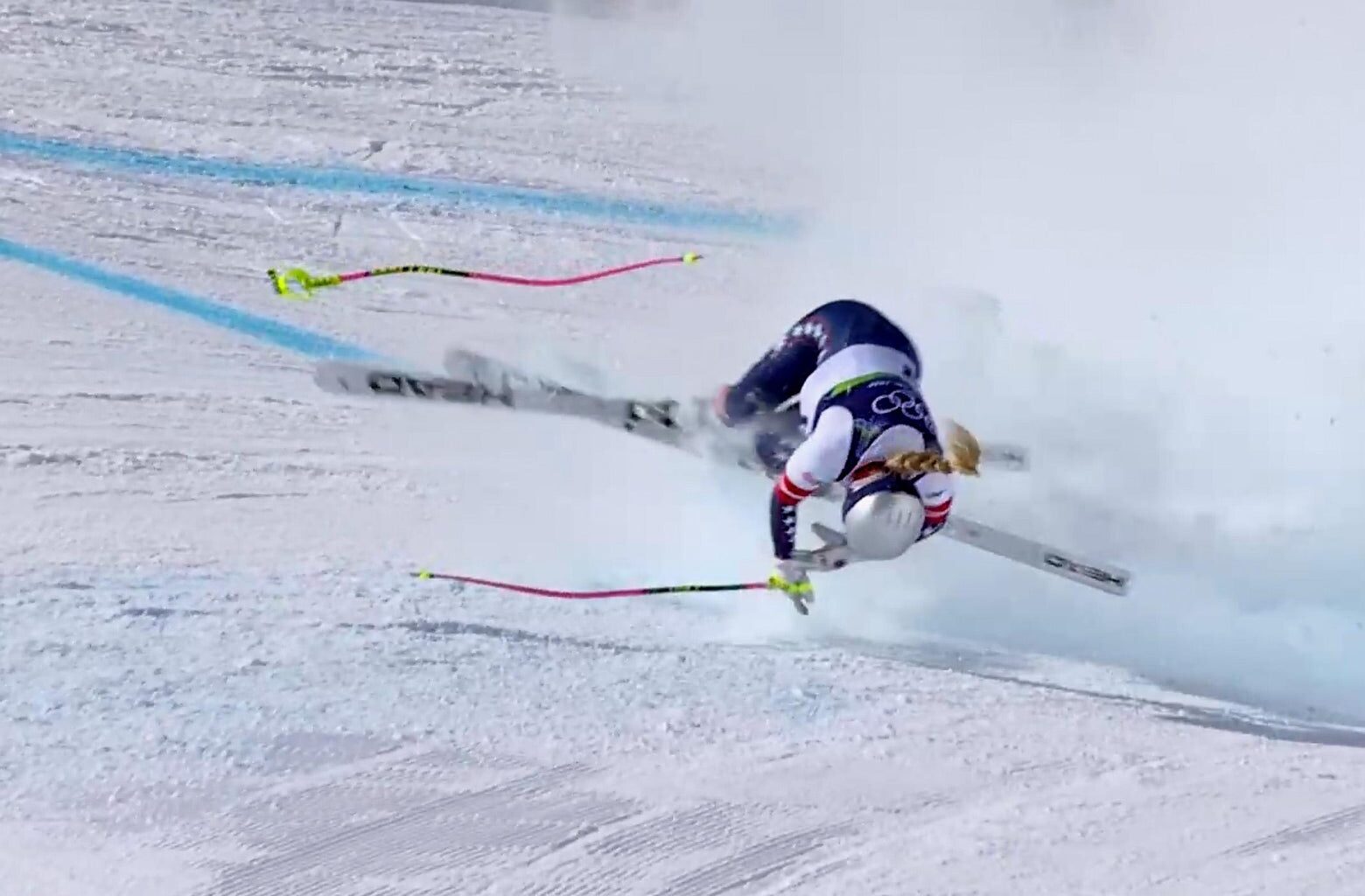 Why she crashed out of the downhill.