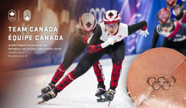 Team Canada wins bronze in women's 3000m relay short track speed skating