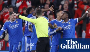 Vinícius Júnior fury after alleged racist abuse mars Real Madrid’s win at Benfica | Champions League