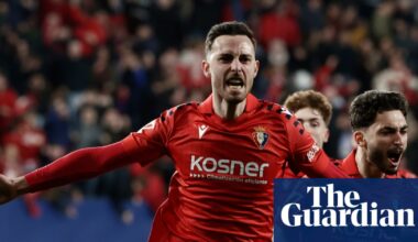 European football: Osasuna stun Real, Kane edges Bayern past Frankfurt | European club football