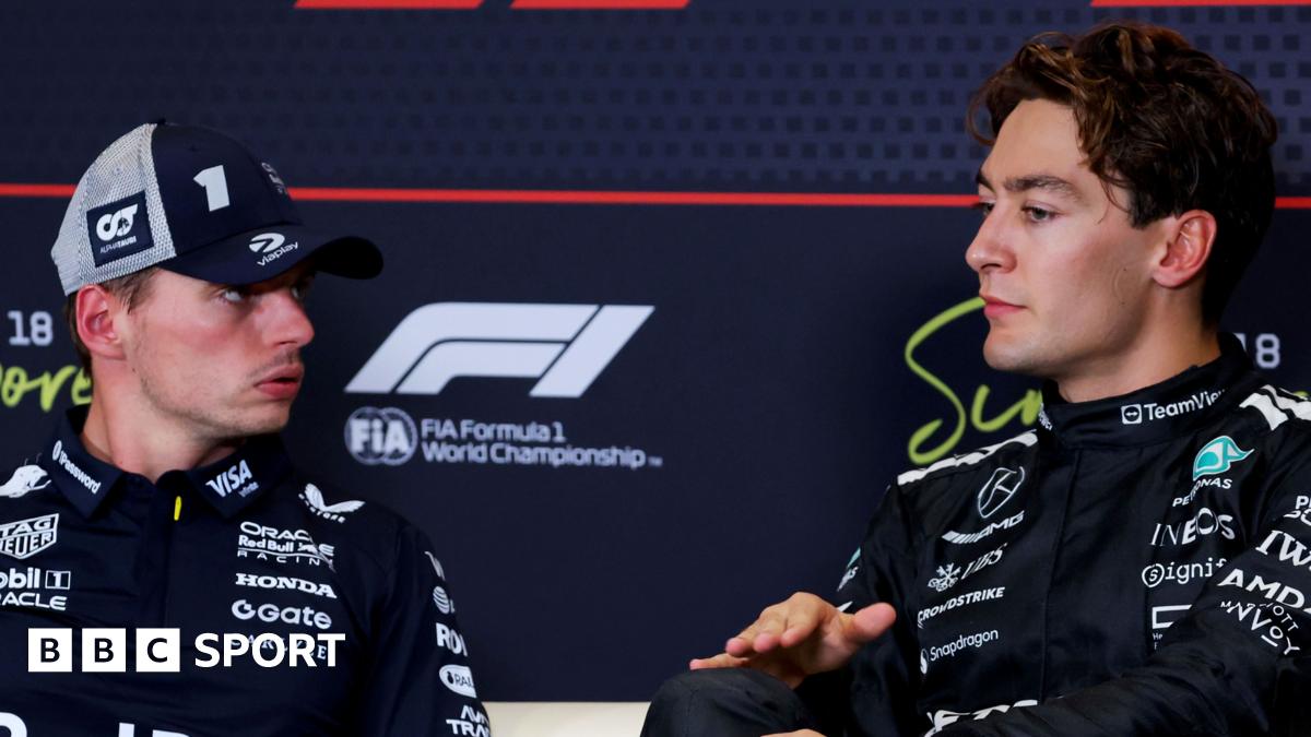 George Russell driving the 2026 Mercedes during Barcelona testing