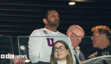 Kash Patel watches the Olympics