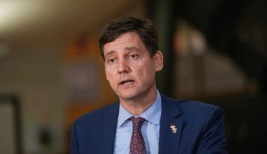 B.C. Premier David Eby speaks during a news conference in Surrey, B.C., on Thursday, Sept. 4, 2025. THE CANADIAN PRESS/Darryl Dyck