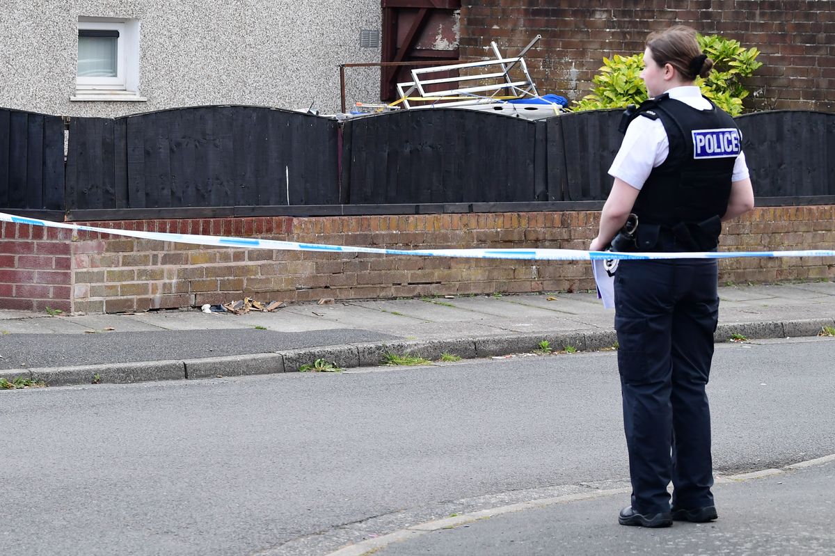 Police cordon on Dulas Green, Kirkby.