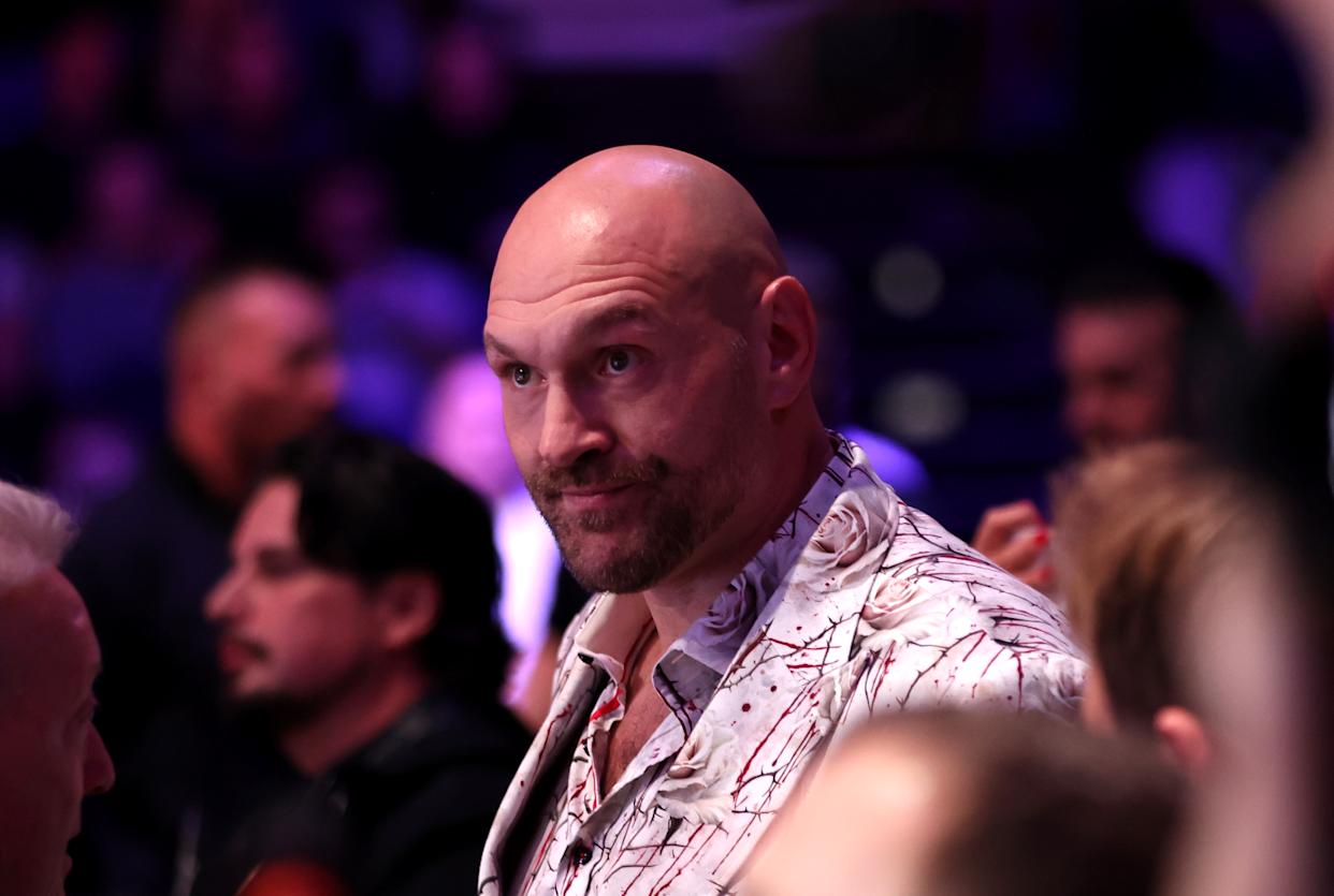 Tyson Fury in the stands at the O2 arena, London. Picture date: Saturday October 25, 2025. (Photo by Steven Paston/PA Images via Getty Images)