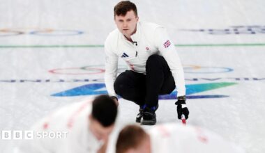 Bruce Mouat on the rink