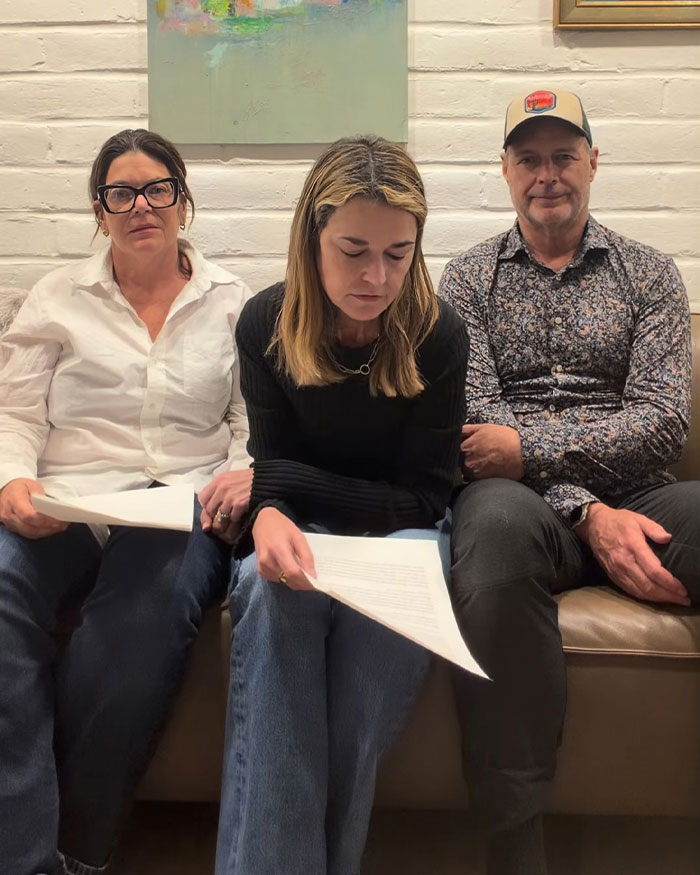 Three people sitting on a couch holding papers, discussing the FBI official's update on Nancy Guthrie's disappearance. Three people sitting on a couch holding papers, discussing the FBI official's update on Nancy Guthrie's disappearance.