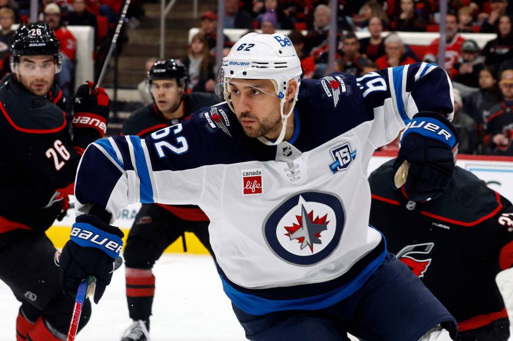 Karl DeBlaker / THE ASSOCIATED PRESS FILES
Winnipeg Jets forward Nino Niederreiter returned to Winnipeg shortly after bowing out of the Olympic knockout round and is set to be in Wednesday’s lineup against the Vancouver Canucks.