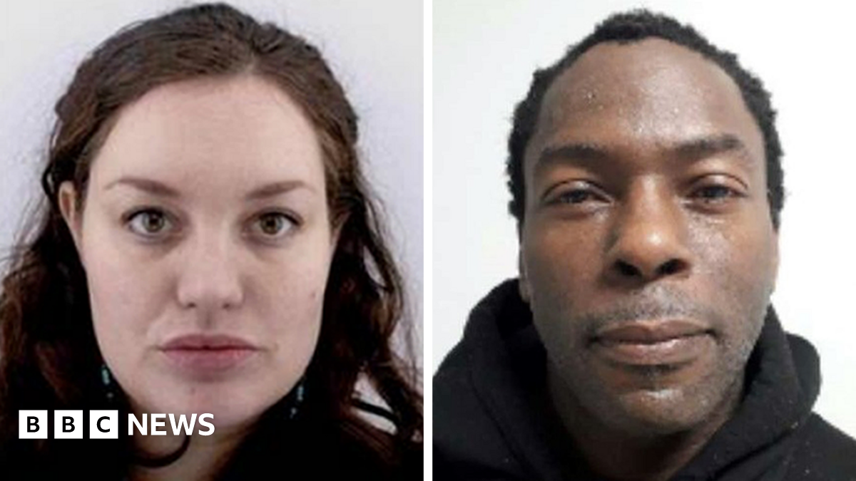 Mug shot composite of Constance Marten and Mark Gordon.