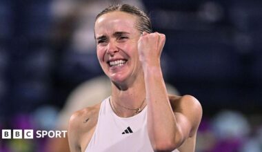 Elina Svitolina celebrates