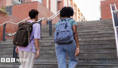 Black and white headshots of European Commission President Ursula von der Leyen,  US president Donald Trump and UK Prime Minister Keir Starmer