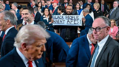 Al Green addresses his 'Black people aren't apes' protest against Trump – video