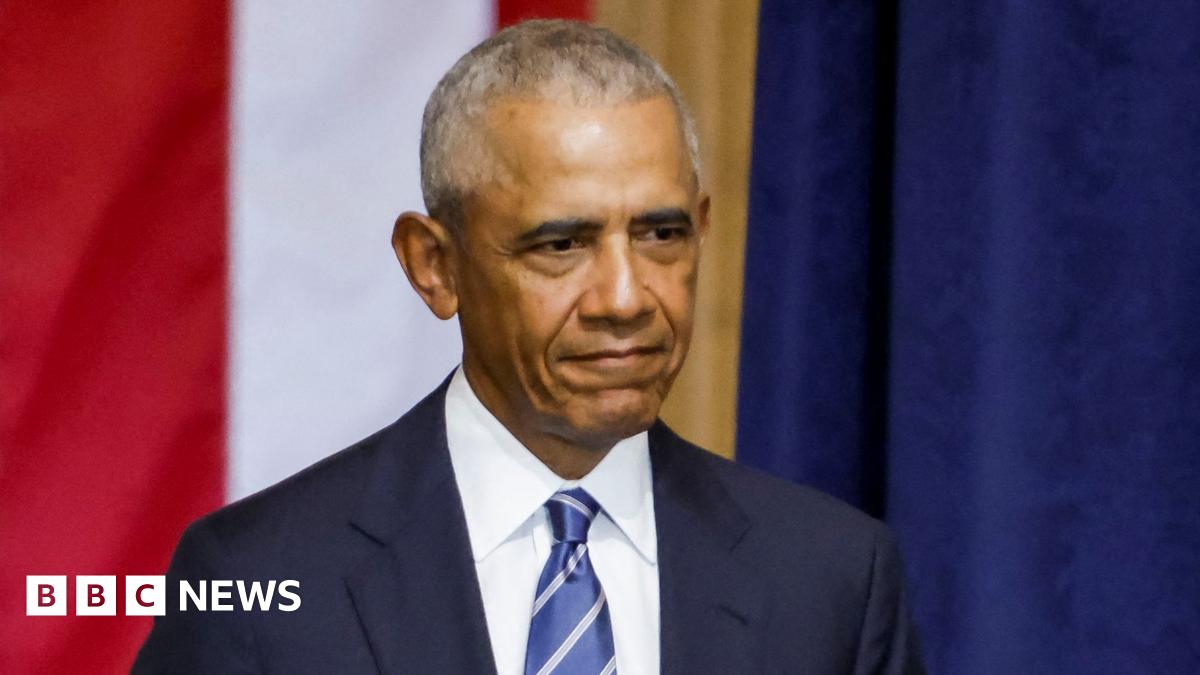 A headshot of Barack Obama against a black background