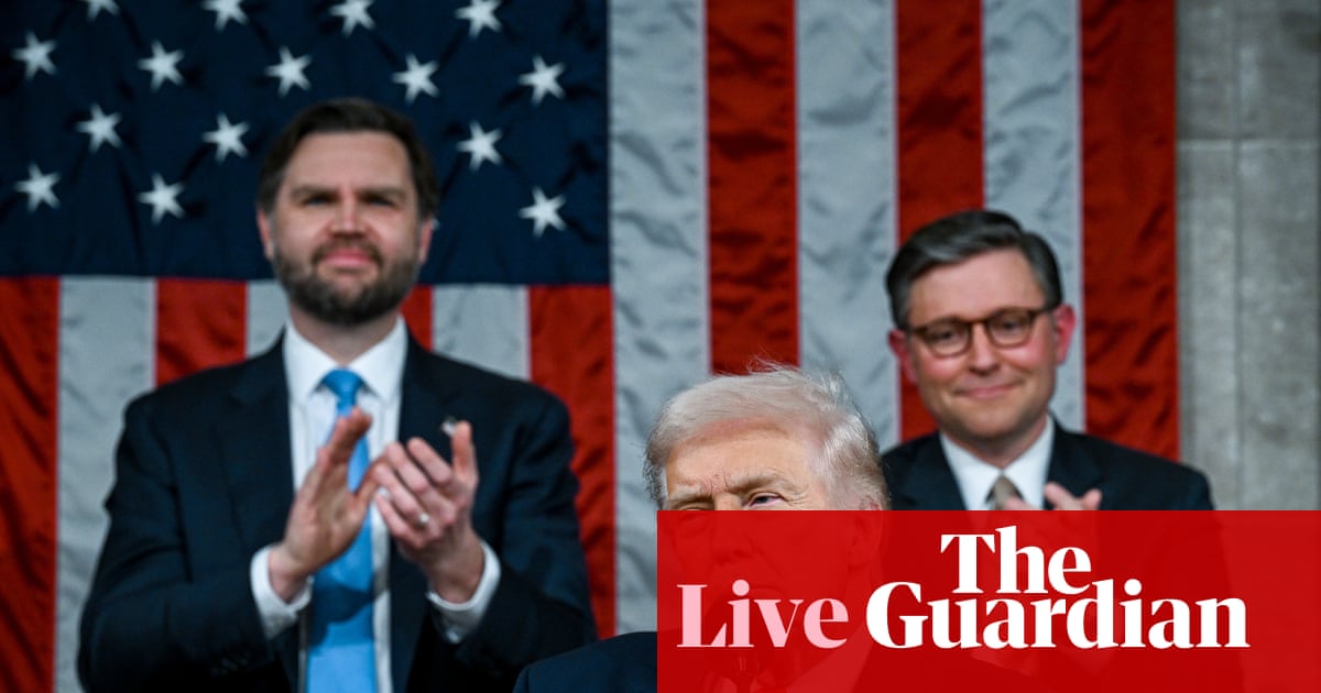 Trump claims economic success while bashing supreme court and Democrats in longest State of the Union address in history – live | State of the Union address