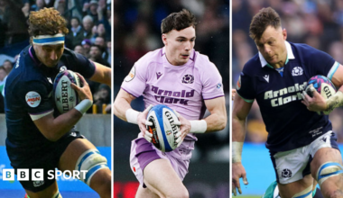 Jack Dempsey and Jamie Ritchie in action against England