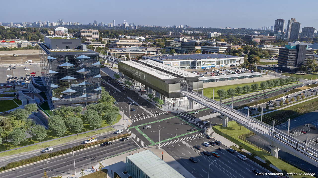 Construction Begins on Ontario Line 3 Elevated Guideway and Cosburn Station