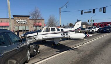 Small plane crashes into vehicles during emergency landing in Gainesville, just north of Atlanta