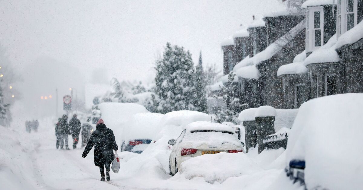 UK snow maps show 33-hour 'blizzard' to hit Britain - 13 counties affected | Weather | News