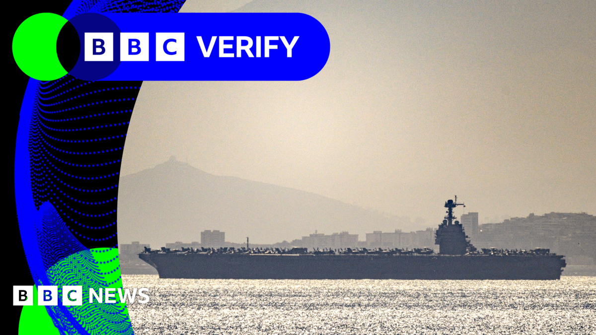 BBC Verify: USS Gerald R Ford seen entering Mediterranean as US military build-up continues