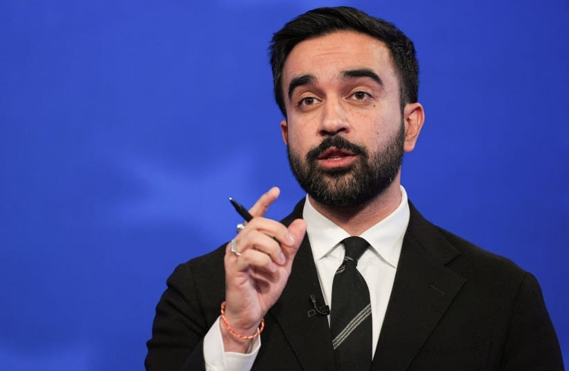 Democratic candidate Zohran Mamdani speaks during a mayoral debate, in New York, US, October 16, 2025.