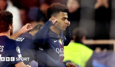 Champions League: Substitute Desire Doue inspires PSG comeback at Monaco