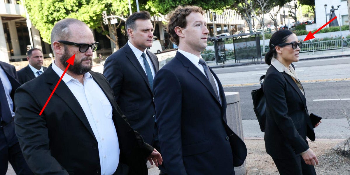 Zuckerberg's Courthouse Entourage Showed up in Meta Ray-Bans