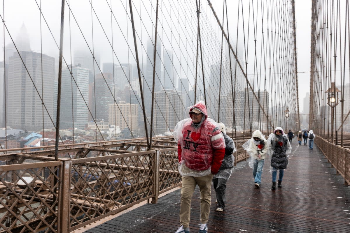 A blizzard warning is in effect until 6 p.m. February 23 (Getty)