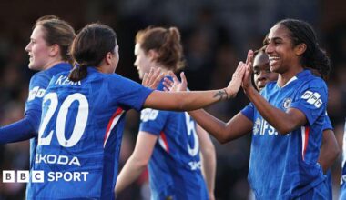 Goalscorers Kerr and Girma celebrate after the latter's matchwinner