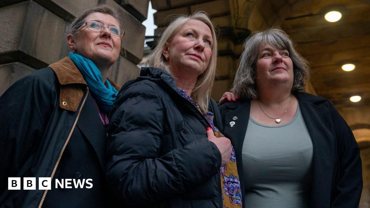 Co-directors of For Women Scotland Susan Smith, Marion Calder and Trina Budge (left to right) outside Parliament House in Edinburgh, ahead of the start of a judicial review hearing over the Scottish Prison Service's policy for management of transgender inmates.
