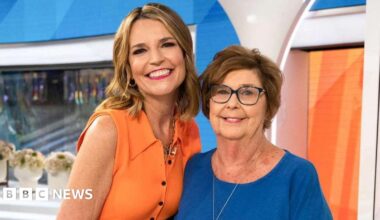 Nancy Guthrie, the 84-year-old mother of U.S. journalist and television host Savannah Guthrie, poses with Savannah in an undated photograph.