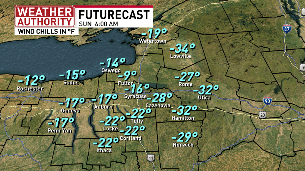 SUNDAY 6 AM WIND CHILLS