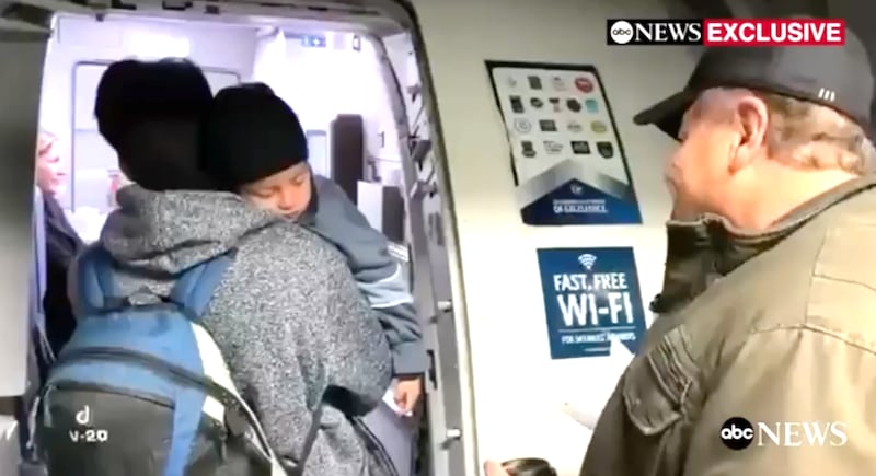 Liam Conejo Ramos looked tired after two weeks in ICE detention as he boarded the flight back to Minnesota.