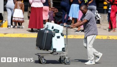 Kenya strike delays flights at international hub airport - BBC