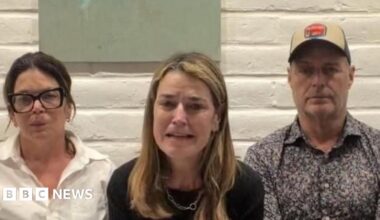 Map of Arizona showing location of Catalina Foothills and above the map is a photo of Guthrie's home in the desert with annotations showing where her doorbell camera was removed and where the porch is with the blood