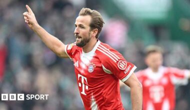 Werder Bremen 0-3 Bayern Munich: Harry Kane hits 500 career goals with Bundesliga double