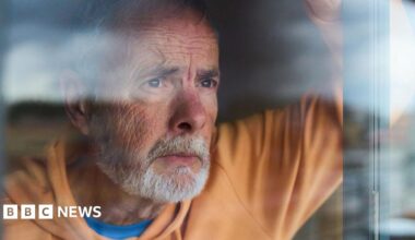 A man of about 70 looks worried