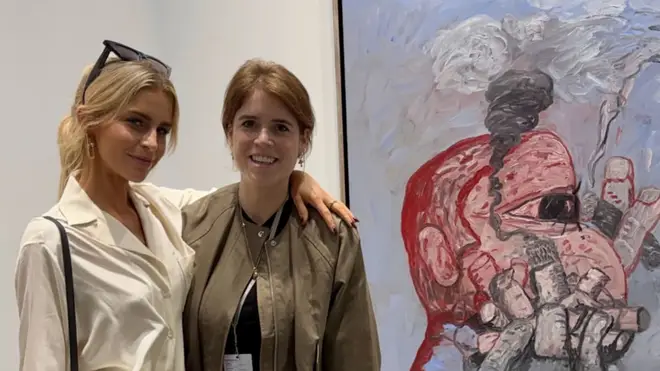 Eugenie has been Qatar where she attended the Art Basel earlier this month