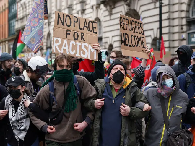 Britain First March for Remigration in Manchester
