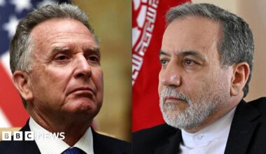 A composite photo of US special envoy Steve Witkoff (left) and Iranian Foreign Minister Abbas Araghchi.