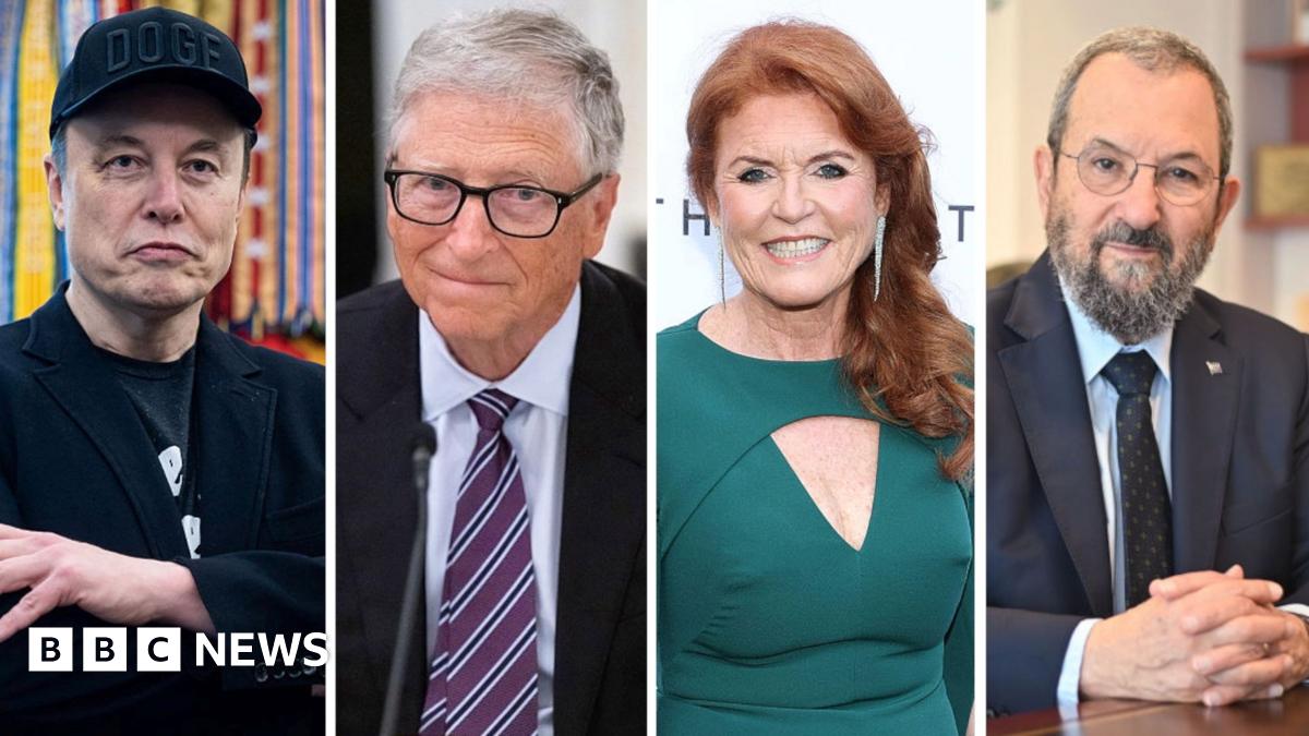 Elon Musk, Bill Gates, Sarah Ferguson and Ehud Barak