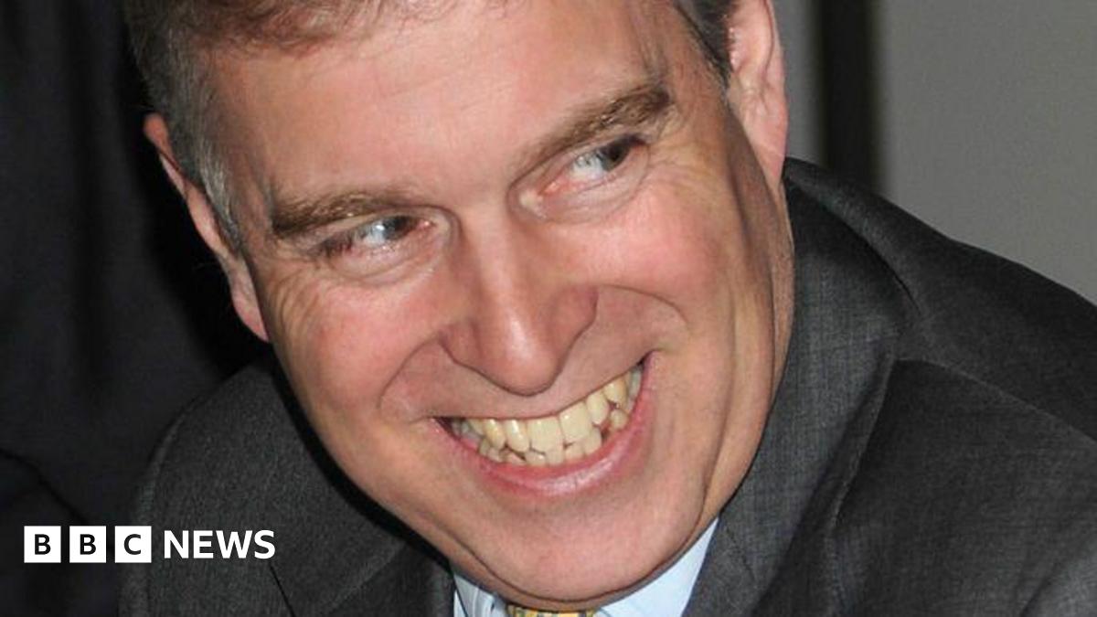 Prince Andrew in close up smiling in a photo from 2020