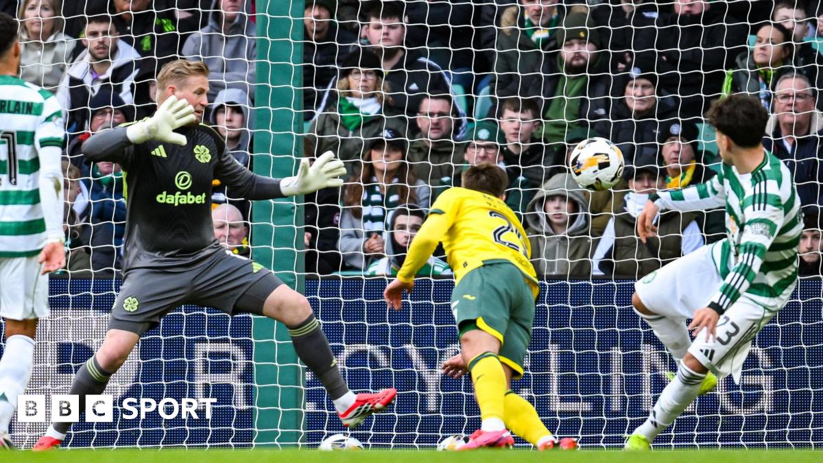 Felix Passlack scores for Hibernian against Celtic