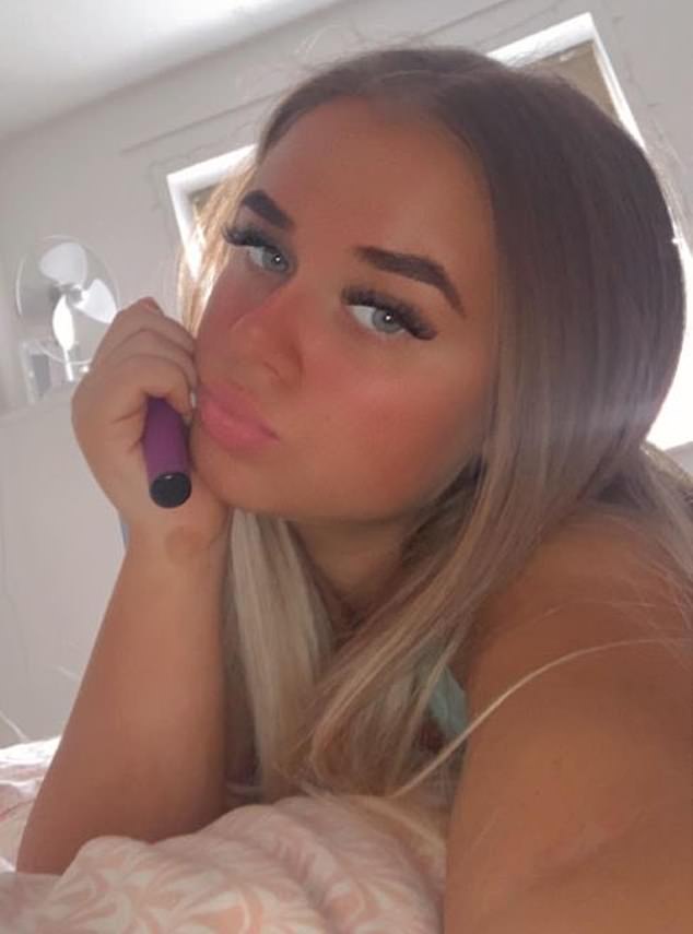 The 22-year-old told her trial she was 'addicted' to vaping and would be 'moody' if she wasn't able to puff on the device during work