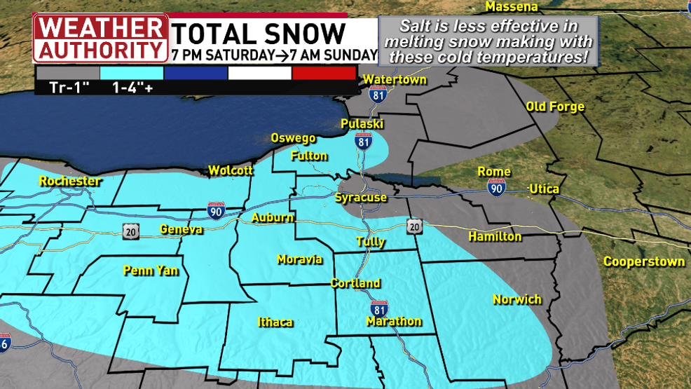 SNOWFALL FORECAST SATURDAY NIGHT