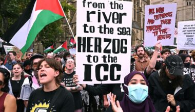‘War criminal not welcome’: Australians rally against Israeli president | Gaza News